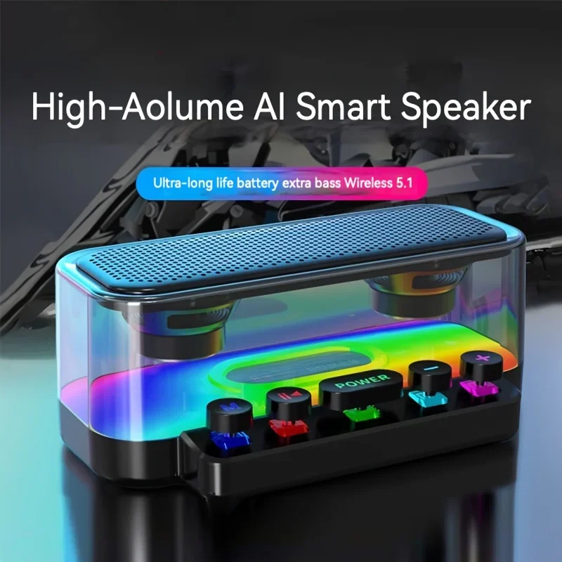 Z6 Wireless Bluetooth Speaker with HiFi Stereo Sound, Long Hours Playtimes with Colorful Lights