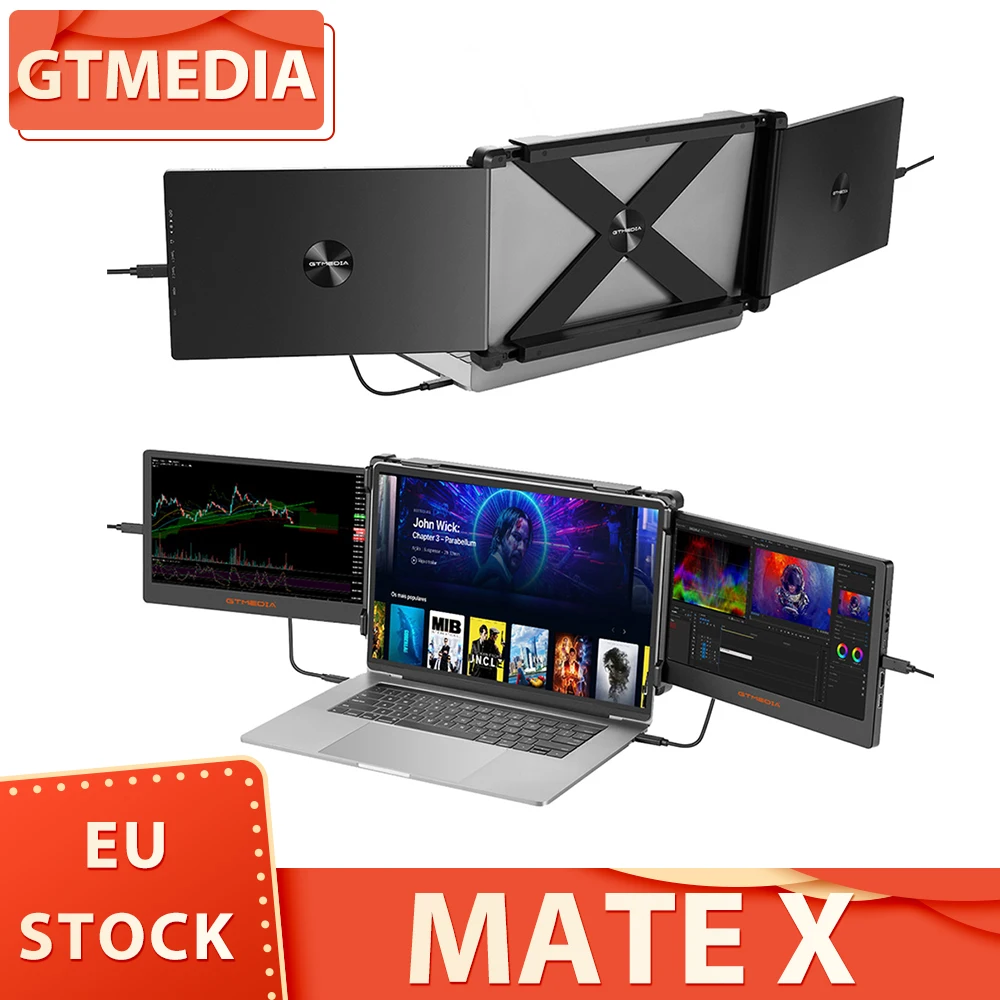 GTMEDIA MATE X Portable Dual Screen Monitor Laptop Screen Extender for 13-17.3