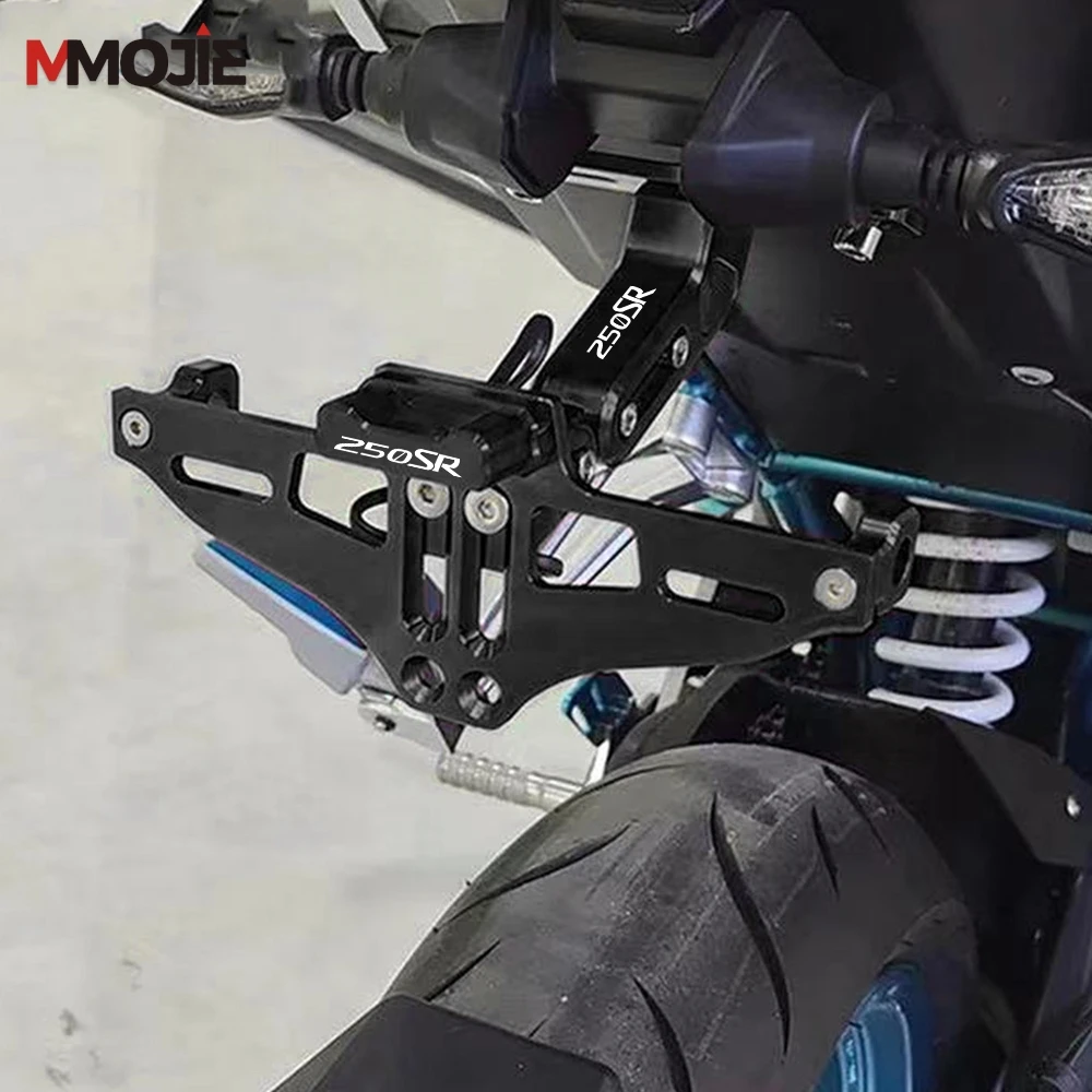 ل CFMOTO 250SR 250 SR 2024 2023-2019 2020 2022 SR250 دراجة نارية الخلفية لوحة ترخيص قوس حامل مصباح إشارة الانعطاف LED 2025 #6