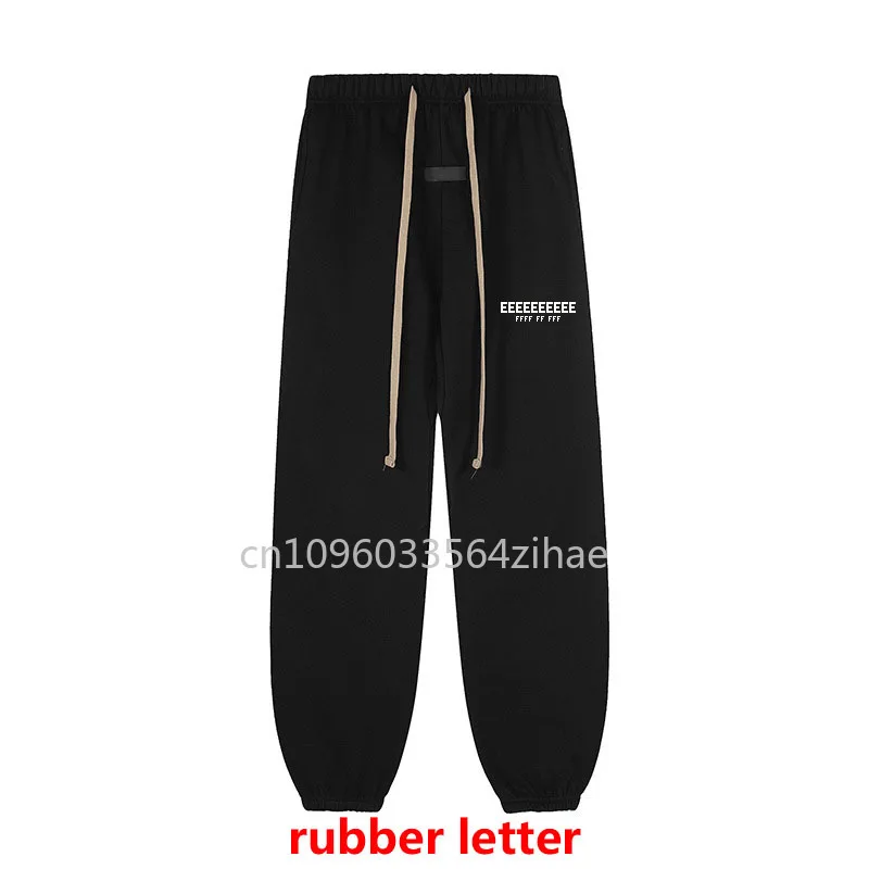 FW25 خط مزدوج العلامة التجارية الفاخرة الرجال مجموعات المطاط إلكتروني شعار سترة مجموعات مصمم العلامة التجارية زوجين القطن البلوز Sweatpants مجموعات