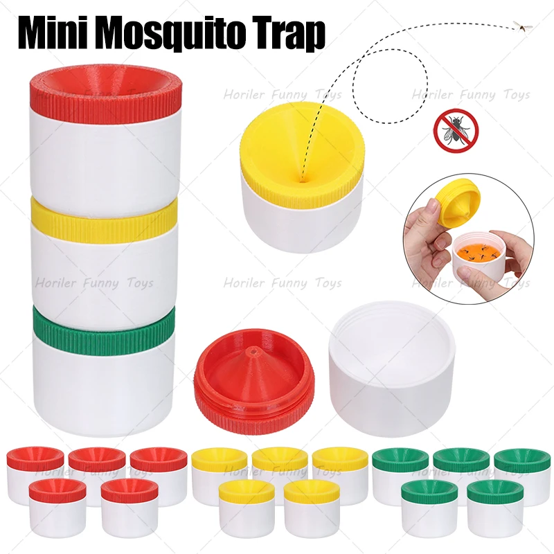 Fruit Fly Trap - Non-Toxic, 3D Printed Safe & Reusable Battery-Free Plastic Fly Catcher for Kitchen Dining Room, Outdoor Picnic