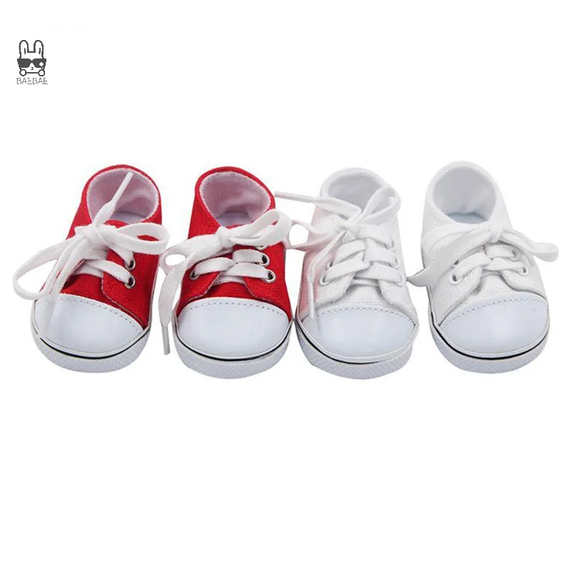 Fashion Doll Canvas Shoes Sneakers Shoes For 43cm Baby Doll 18 inch Girl Dolls