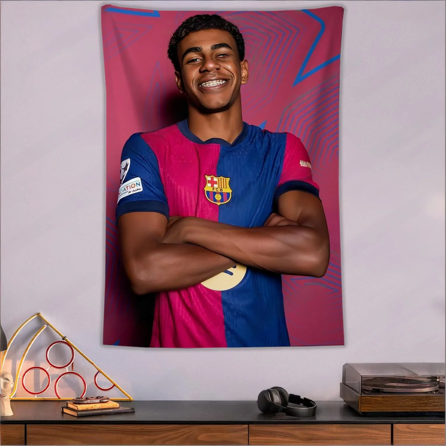 Yamal Tapestry Spanish Men S Football Poster Bedroom Decorative Aesthetic Tapestry Barcelona Flag Wallpaper for Friends - view 2