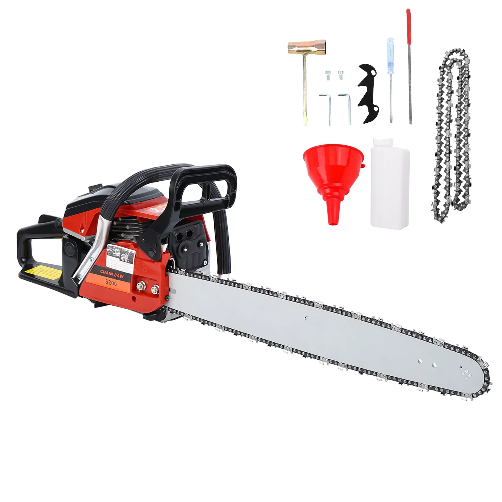 

52CC Gas Powered Chainsaw 22 Inch 2KW/8500rpm Engine Power, with 550ml Fuel Tank Handheld Cordless Petrol Portable Gas Chain Saw