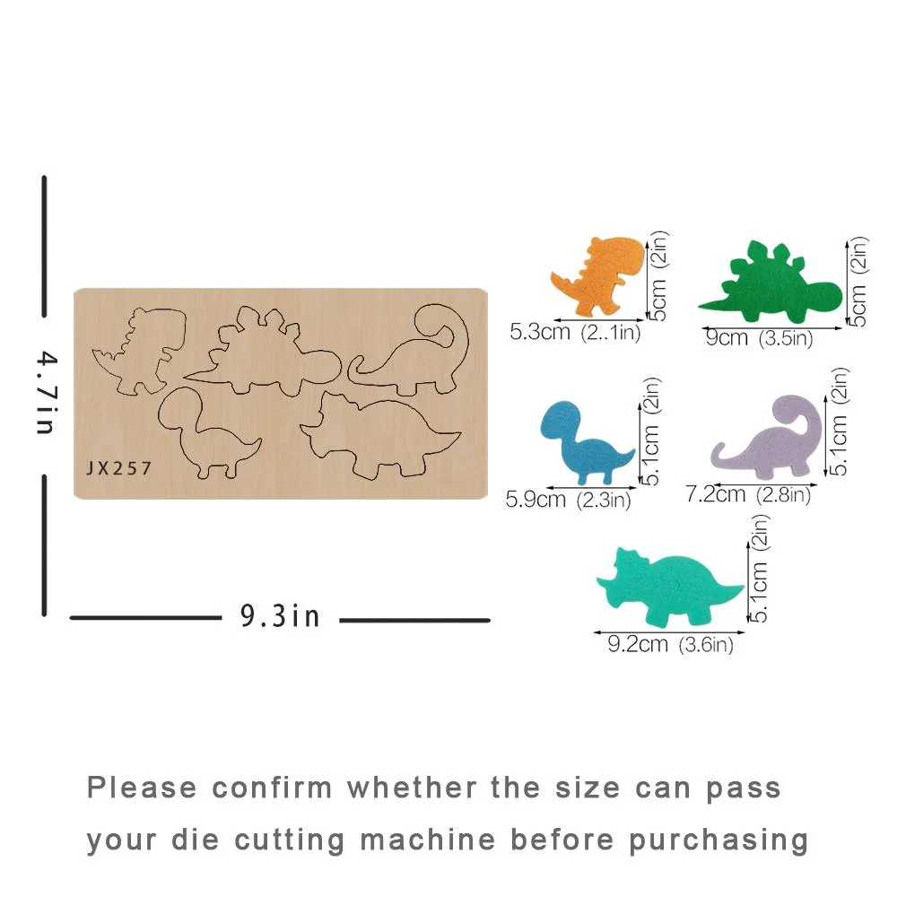 Little Dinosaur Wooden Cutter Mold, DIY Handmade Scrapbook Cutting Dies Suitable for Market General Machines