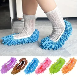 1 Pcs Mop Slippers Washable Reusable Microfiber Foot Socks Floor Cleaning Lazy Shoe Covers Dust Hair Cleaner