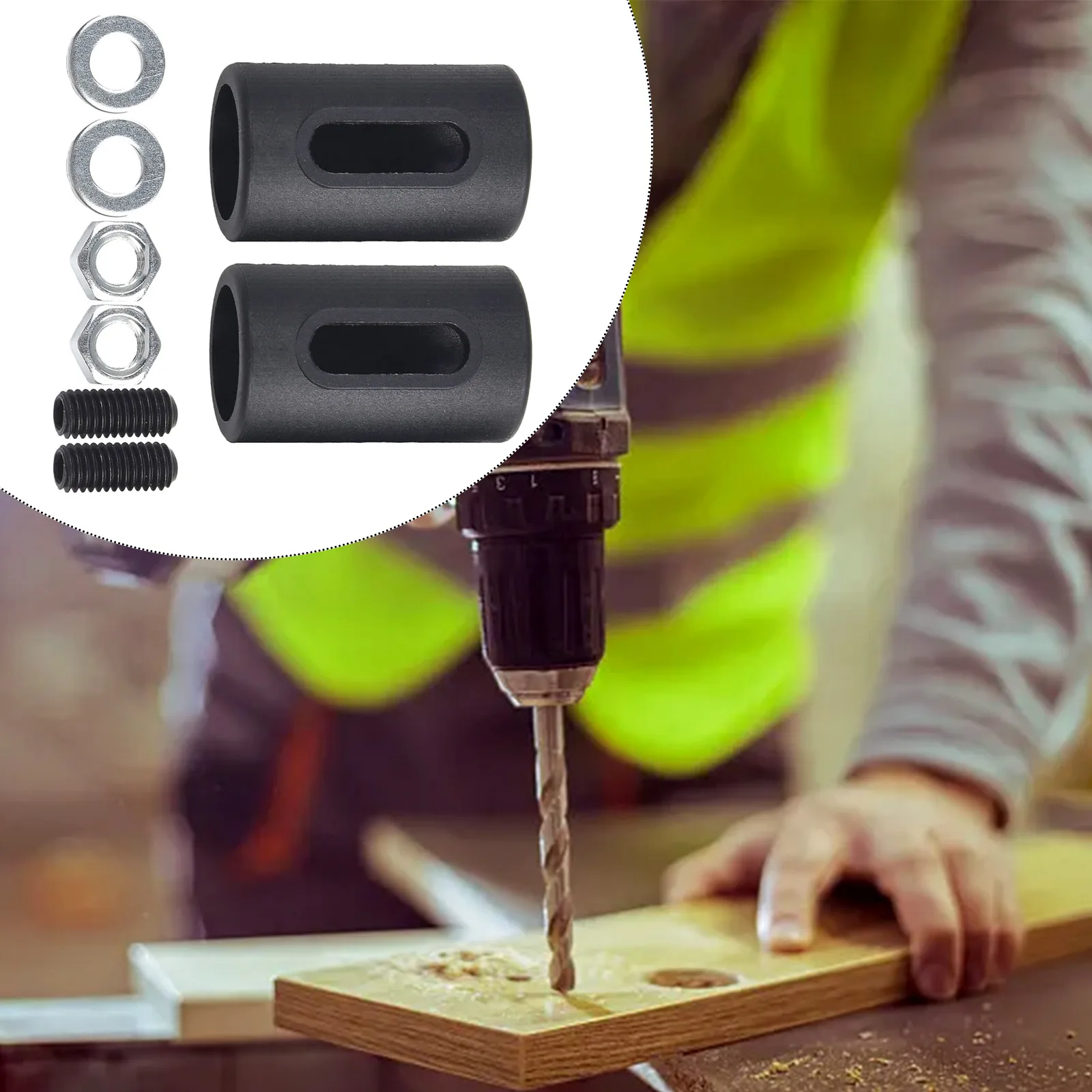 Woodworking Accessories, Limiter Rings for Countersink Drill Bit, Adjustable Stop Ring, Accurate Drilling Depth, Set of 2