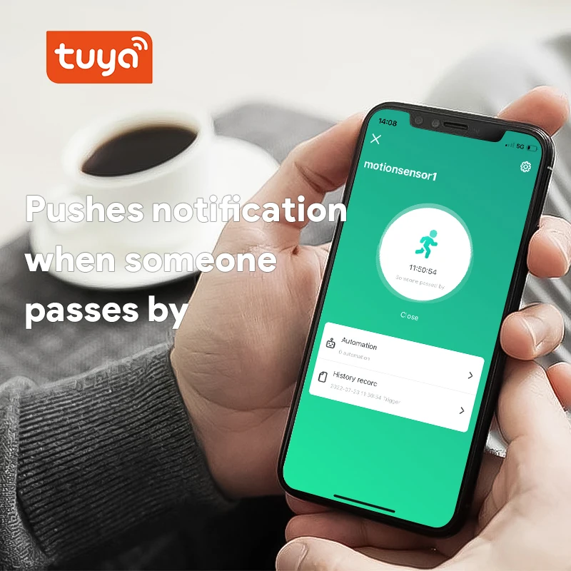 Tuya-Sensor de movimiento humano Zigbee, Detector de movimiento PIR para casa inteligente con Sensor de luz, función de interruptor de escena, vida