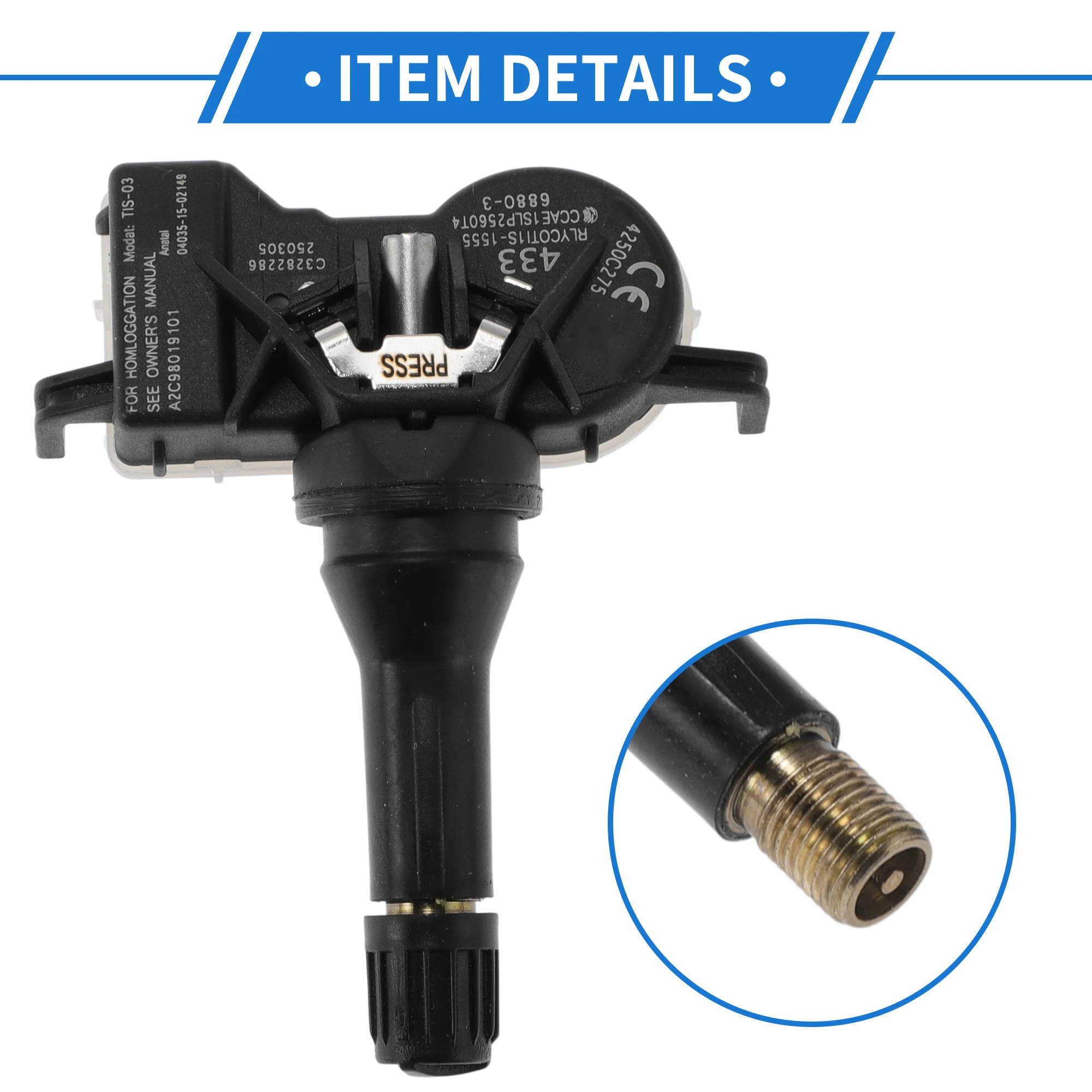 เซ็นเซอร์แรงดันลมยางโมโตฟอร์ติ เซ็นเซอร์ TPMS หมายเลข 4250C275 สำหรับมิตซูบิชิ แอทรีจ 2014-2022