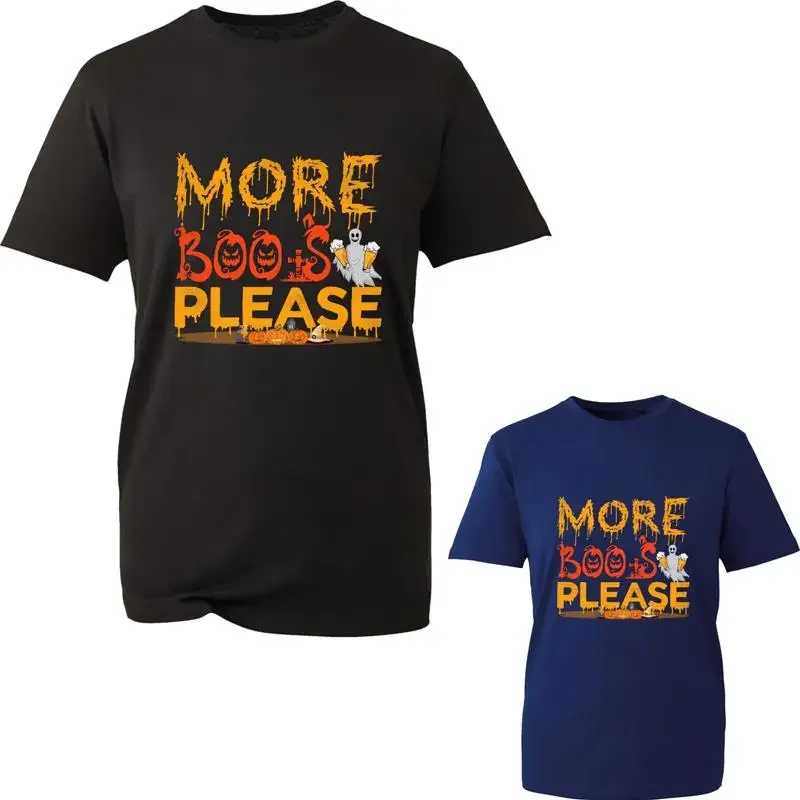 More Boos Please T Shirt Halloween Boo Ghost Beer Drinking Lovers Horror Top