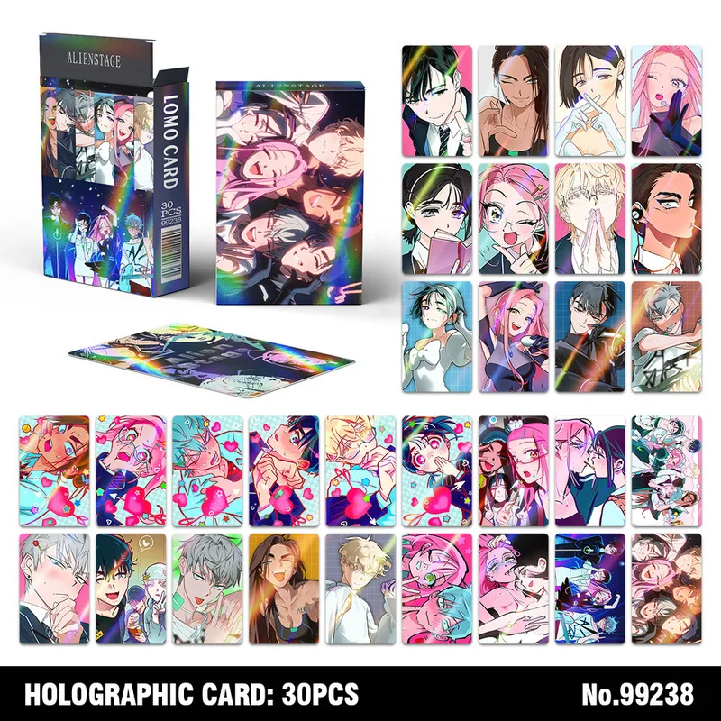 30pcs Anime Alien Stage Cards Box Set Mizi Luka Till Ivan Su