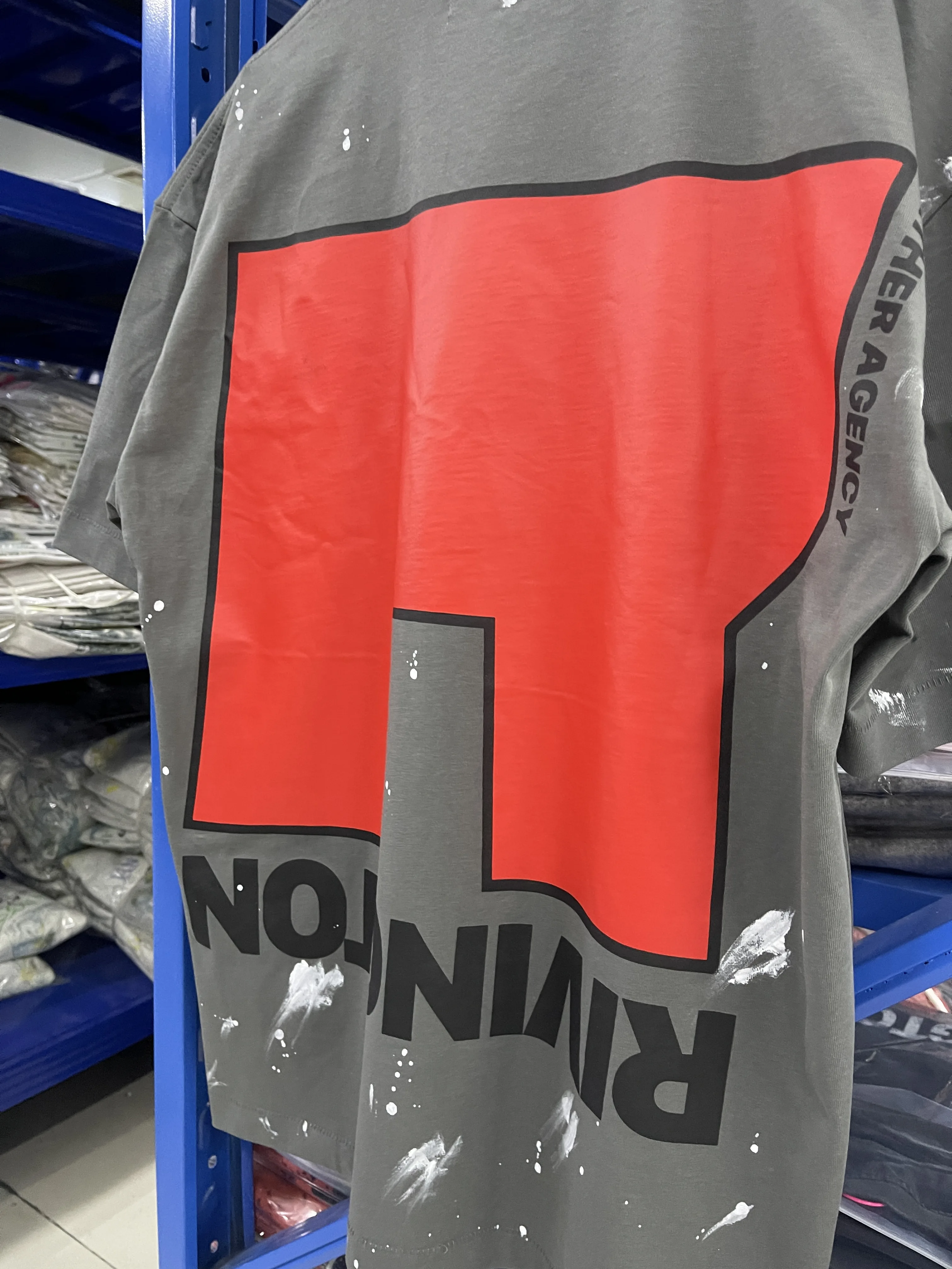 RRR123 خمر عالية الجودة إلكتروني نمط مطبوعة الهيب هوب العصرية الشارع عادية فضفاض القطن تي شيرت غسلها المتضخم الرجال بلايز #4