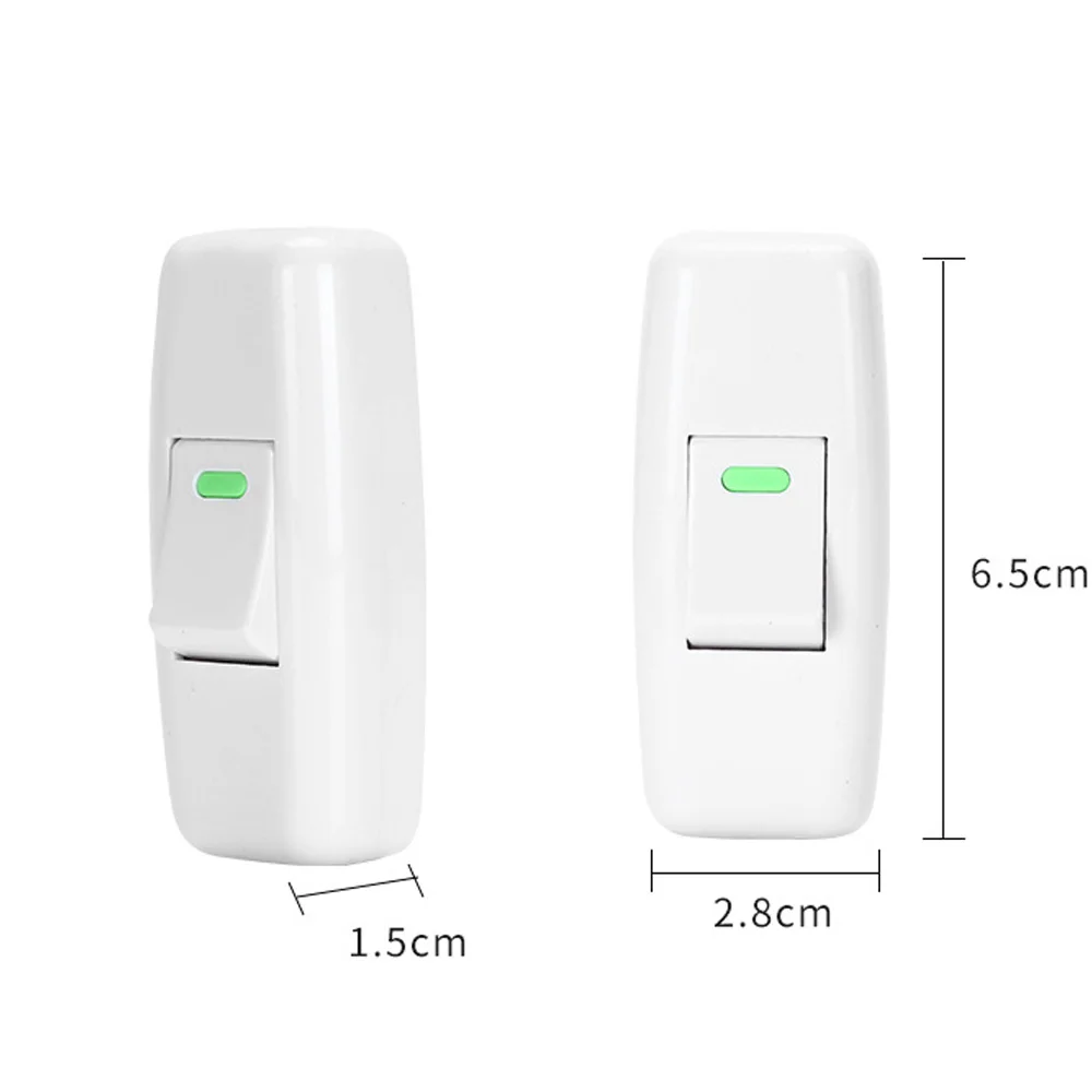 

High Power Light Switch Classic White Inline on/off Table Lamp Desk Light Cord Cable Switches Pure Copper Spring Board Switch