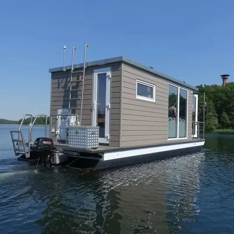 2025 Floating Pontoon House for Water Sports Group Fishing Entertainment Leisure Aluminum Outboard