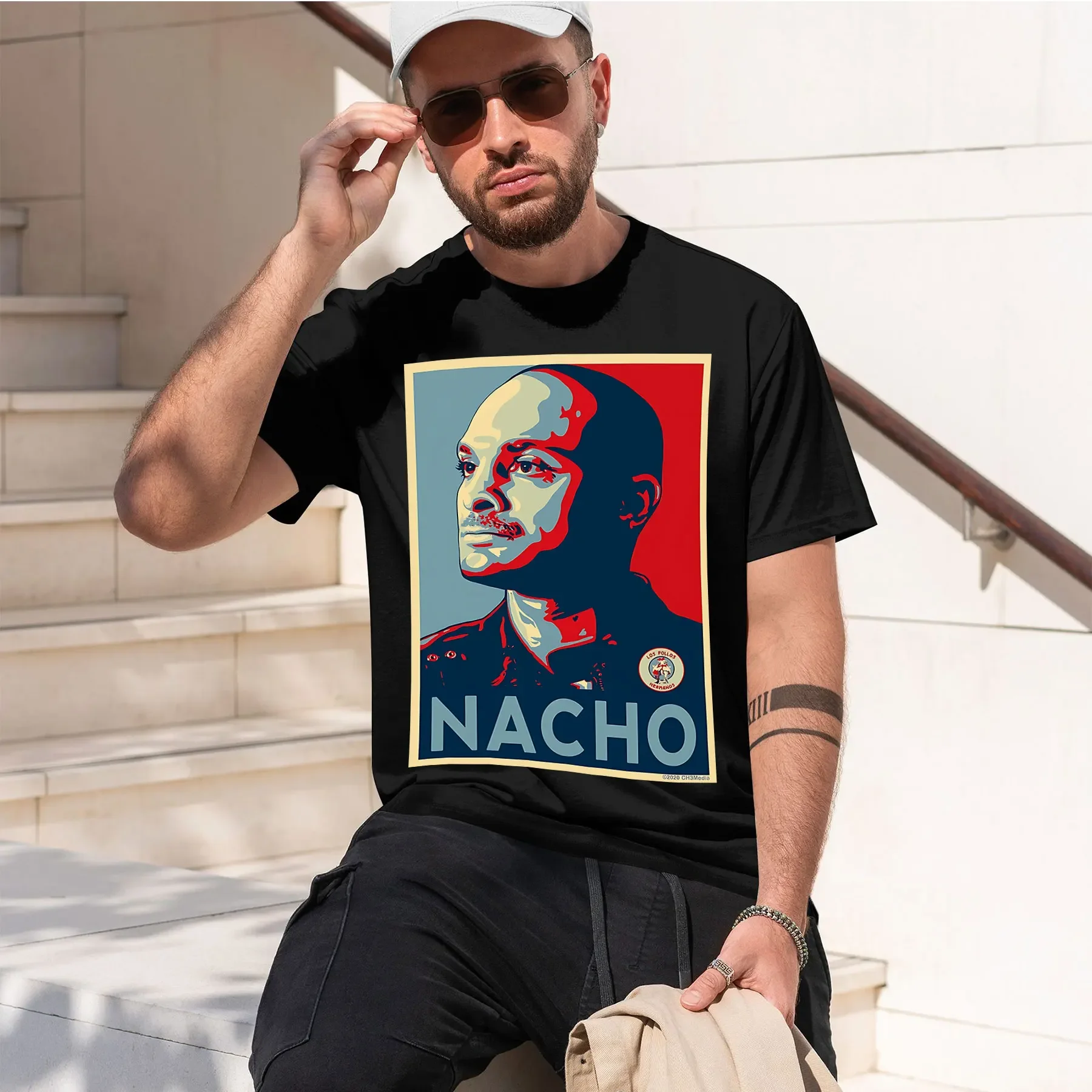 NACHO 2026 new fashion heavyweight hot selling retro printed pattern fun round neck T-shirt for daily comfort