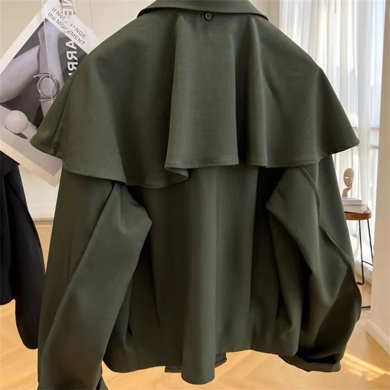 Women Design Sense Niche Cloak Shawl Casual Short Coat Women's Spring And Autumn Jacket High Sense High-end Coat Loose Cardigan