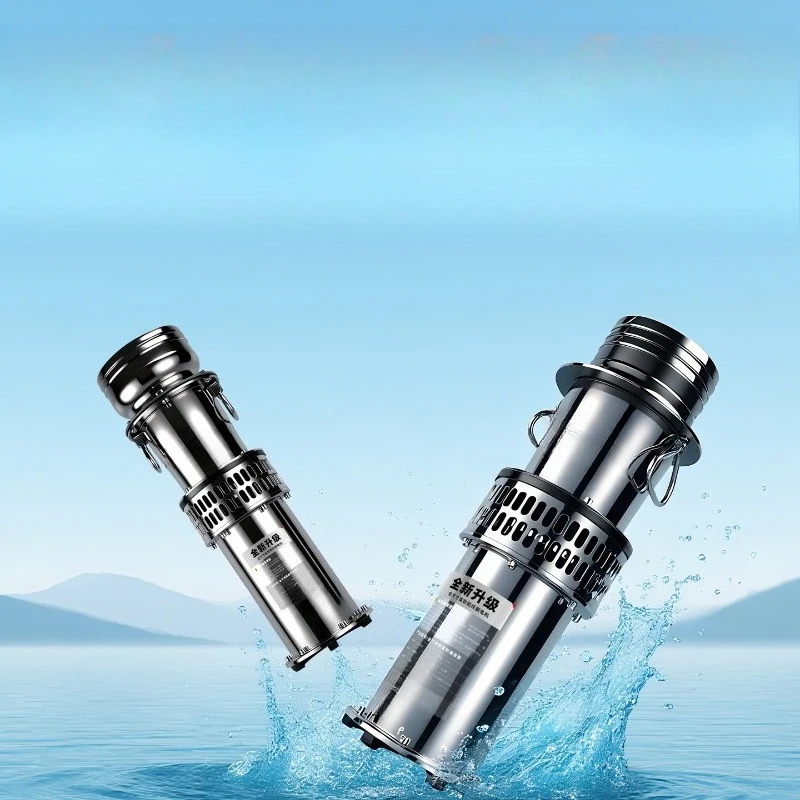 Stainless steel oil-immersed submersible pump three-phase agricultural irrigation large flow