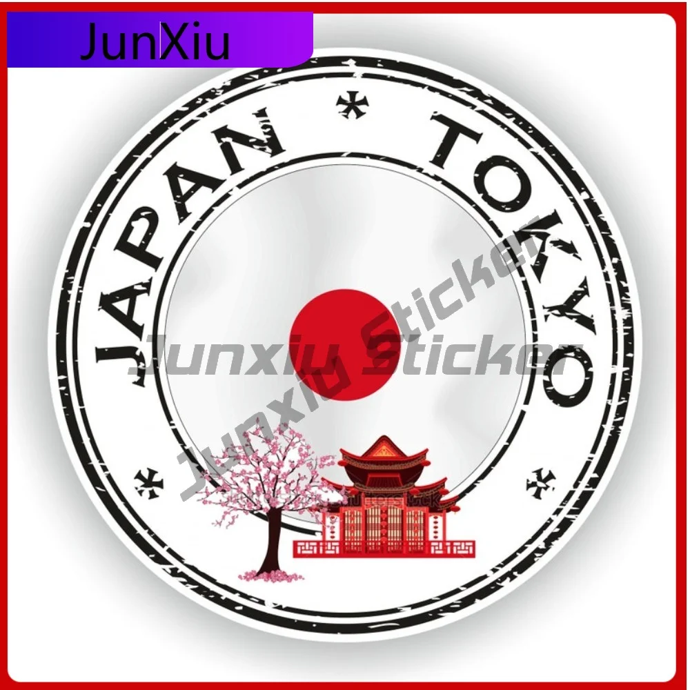 

Japan Tokyo Seal Sticker Round Flag Creative Waterproof Vinyl PVC Decal Decoration for Laptop Rear Windshield Weatherproof