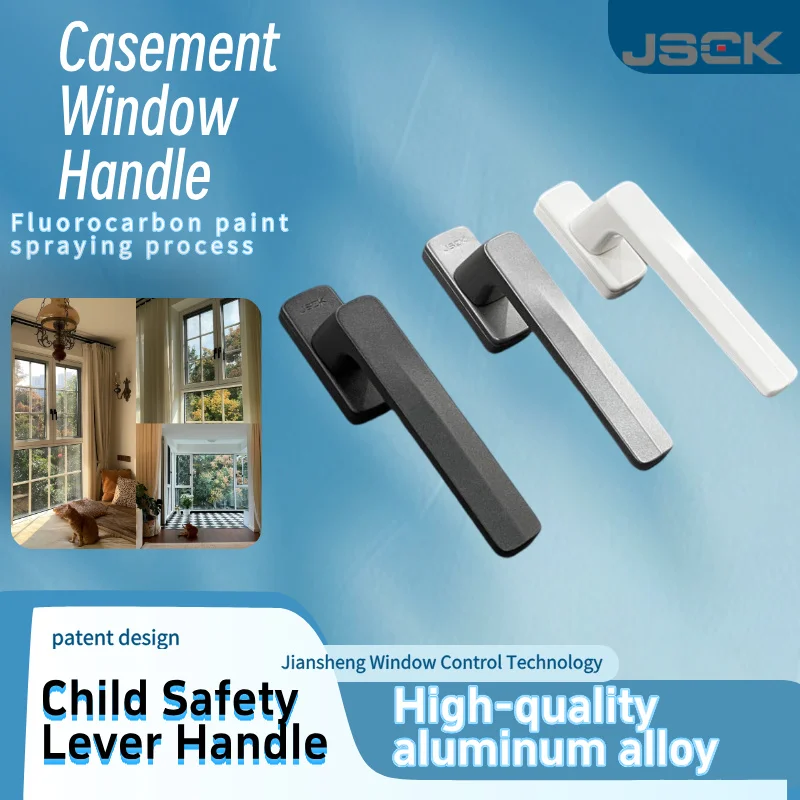 

Premium Aluminum Alloy window Handle Fluoro Coating Soft Touch Comfort Grip for For Aluminum casement Window