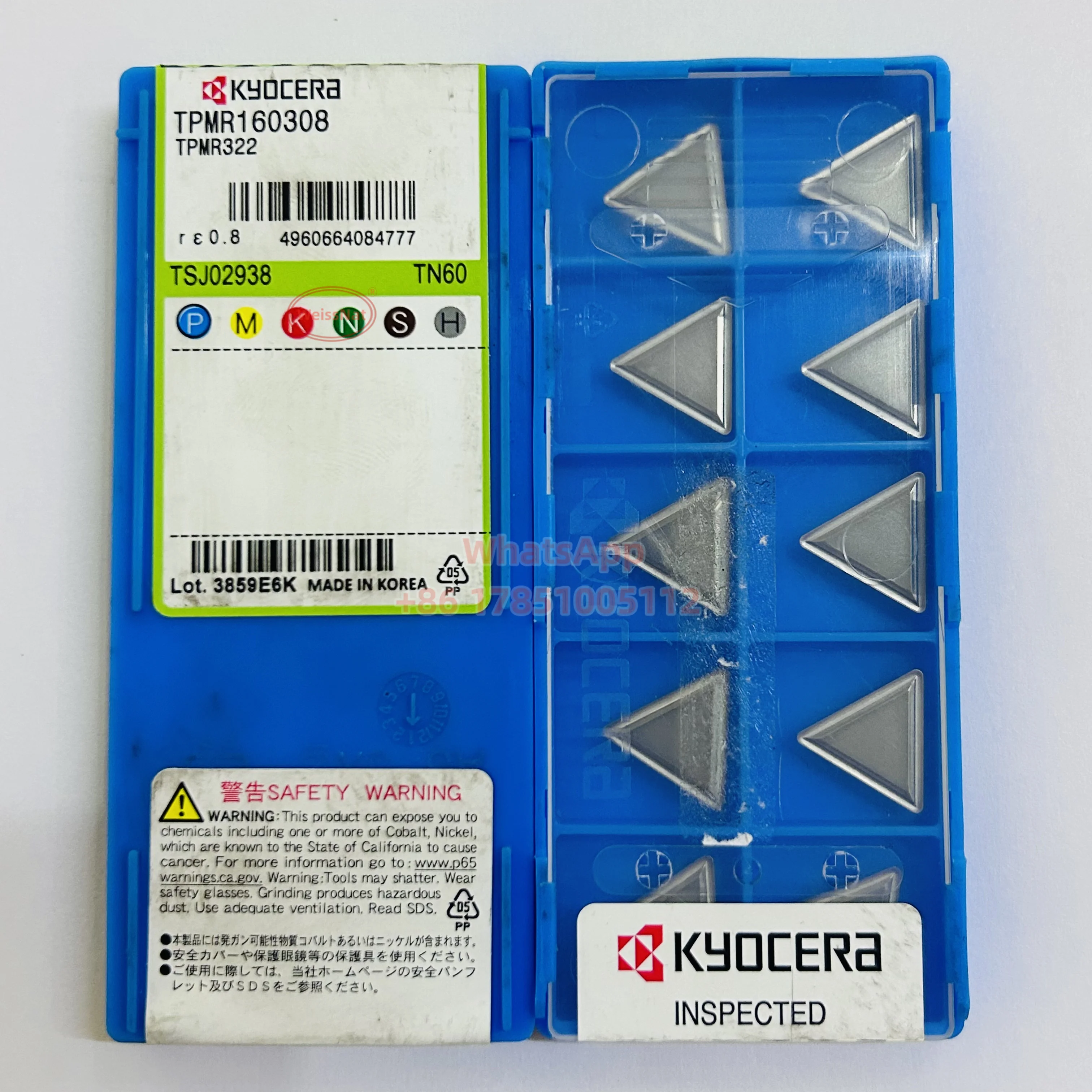 Kyocera TPMR 160308   TN60 คาร์ไบด์แทรก TPMR lnserts