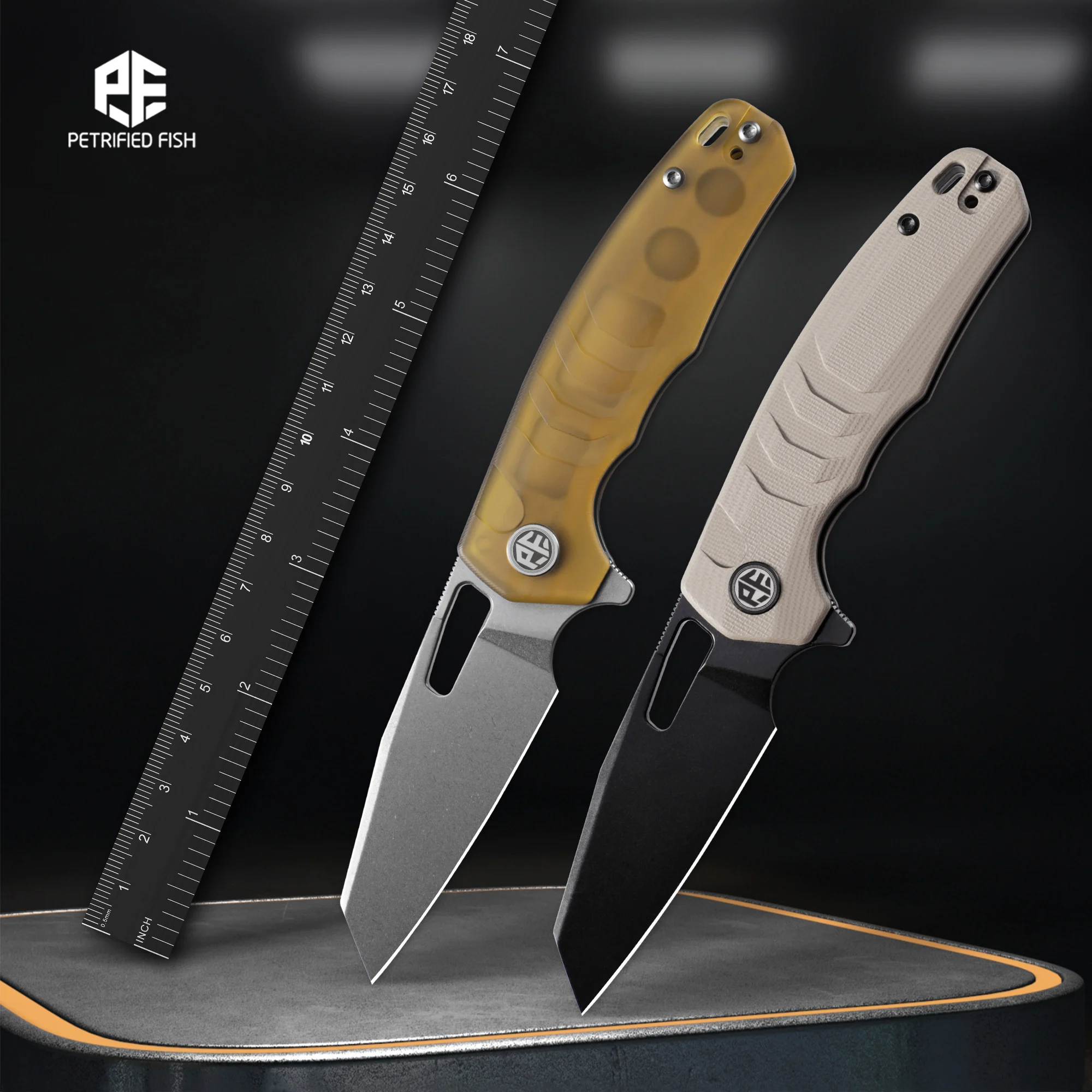 Petrified Fish PFE17 Folding Knife 14C28N Steel Blade Knife Foldable Pocketknives Tourist Hunting Cutter Multi-tool Hand Tools