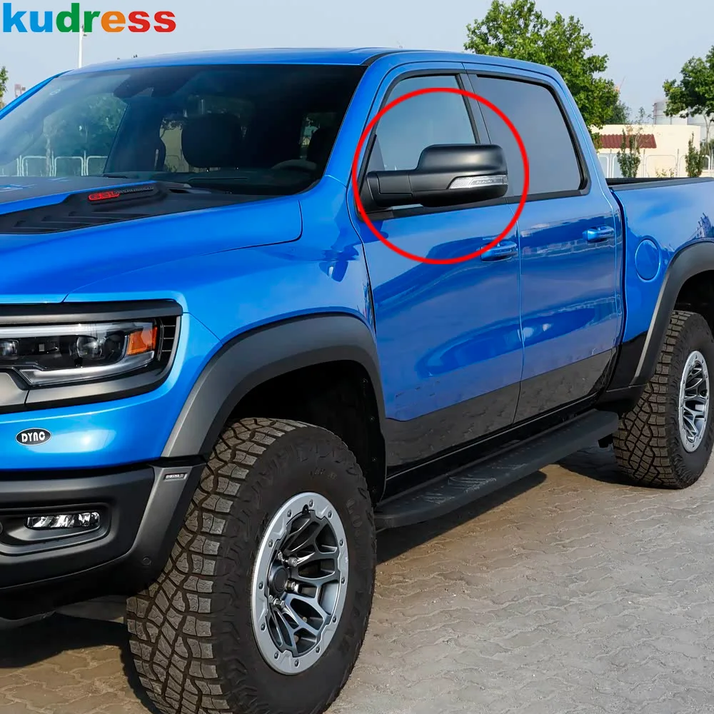 Rearview Mirror Cover Trim For Dodge Ram 1500 2019 2020 2021 2022 2023 2024 2025 Chrome Car Side Wing Mirror Cap Accessories