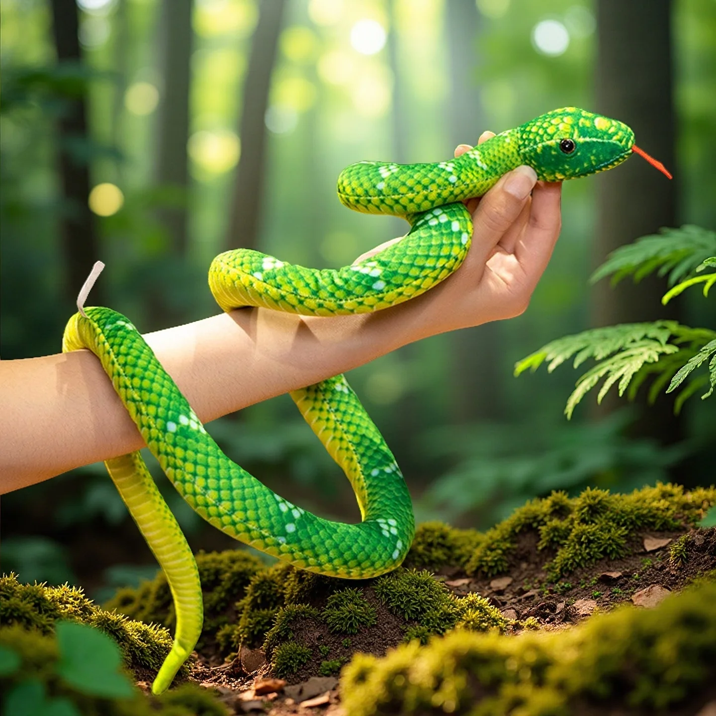 

80/110 см имитация змеи плюшевая игрушка забавная шутка трюк реквизит мультфильм реалистичная мягкая змея плюшевые куклы декор на Хэллоуин