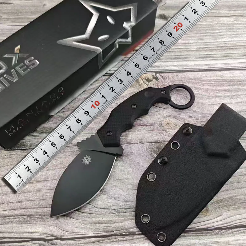 Outdoor straight knife portable high hardness tactical fishing knife integrated camping Sharp