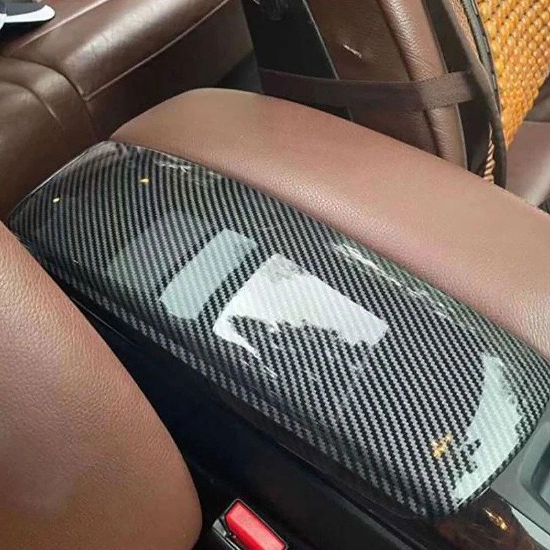 

Car Console Armrest Box Panel Cover Decoration Trim For BMW X5 F15 X6 F16 2015-2018 Carbon Pattern Stickers Interior Accessories
