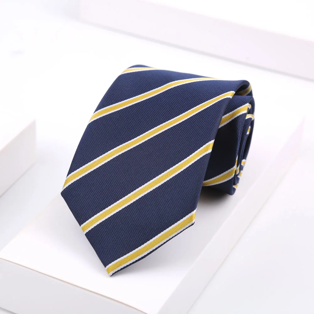 Klassische 8cm Krawatte für Herren, Business, formell, Hochzeit, blau, rot gestreift, einfarbig, modische Krawatten, Hemd- und Kleidungsaccessoires, Geschenk – Detail 12