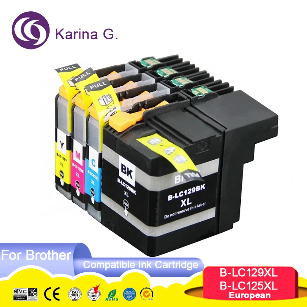 LC129XL  LC125XL LC125 LC129 Premium Color Compatible Printer Ink Cartridge For Brother MFC-J6520DW/J6720DW/J6920DW Printer