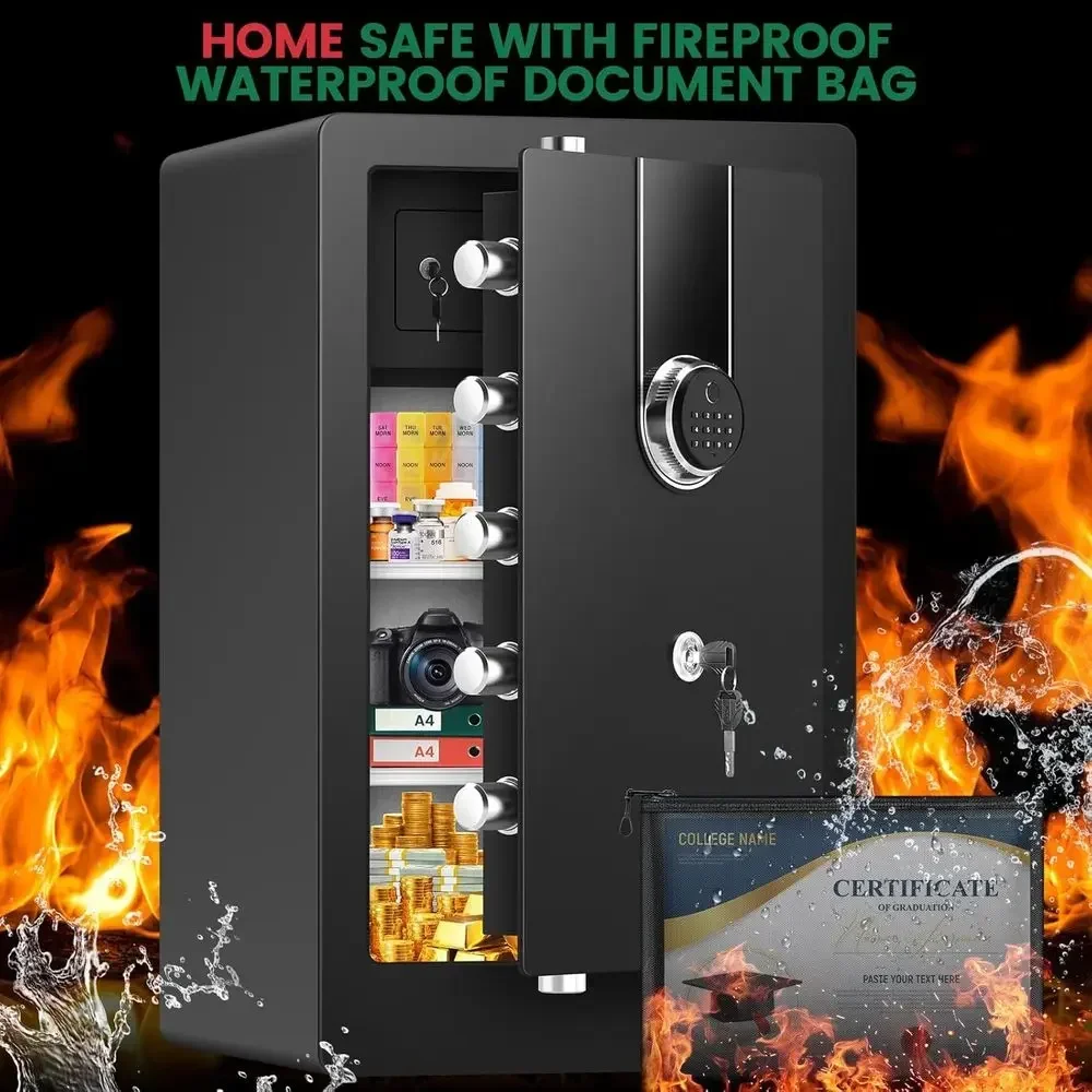 Extra Large Biometric Safe with Fingerprint Security for Home and Office Use