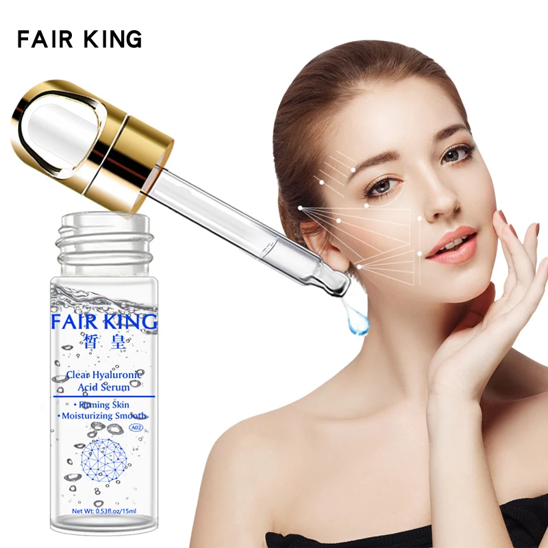 15ml Clear Hyaluronic Acid Serum Facial Collagen Whitening Hydration Anti-wrinkle Moisturizing Essence Pore Reduction Dryness