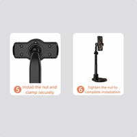 Sturdy Universal Desktop Phone Holder Telescopic Dual Card Slot Tablet Holder Portable Stable Base Adjustable Stand Video Call