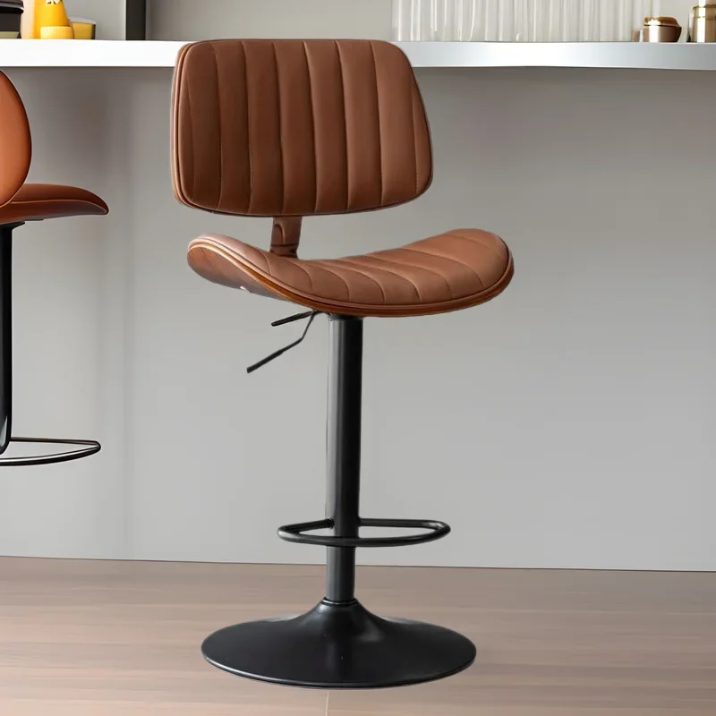 Multi-functional Solid wood bar chair household lift high stool island chair back chair solid