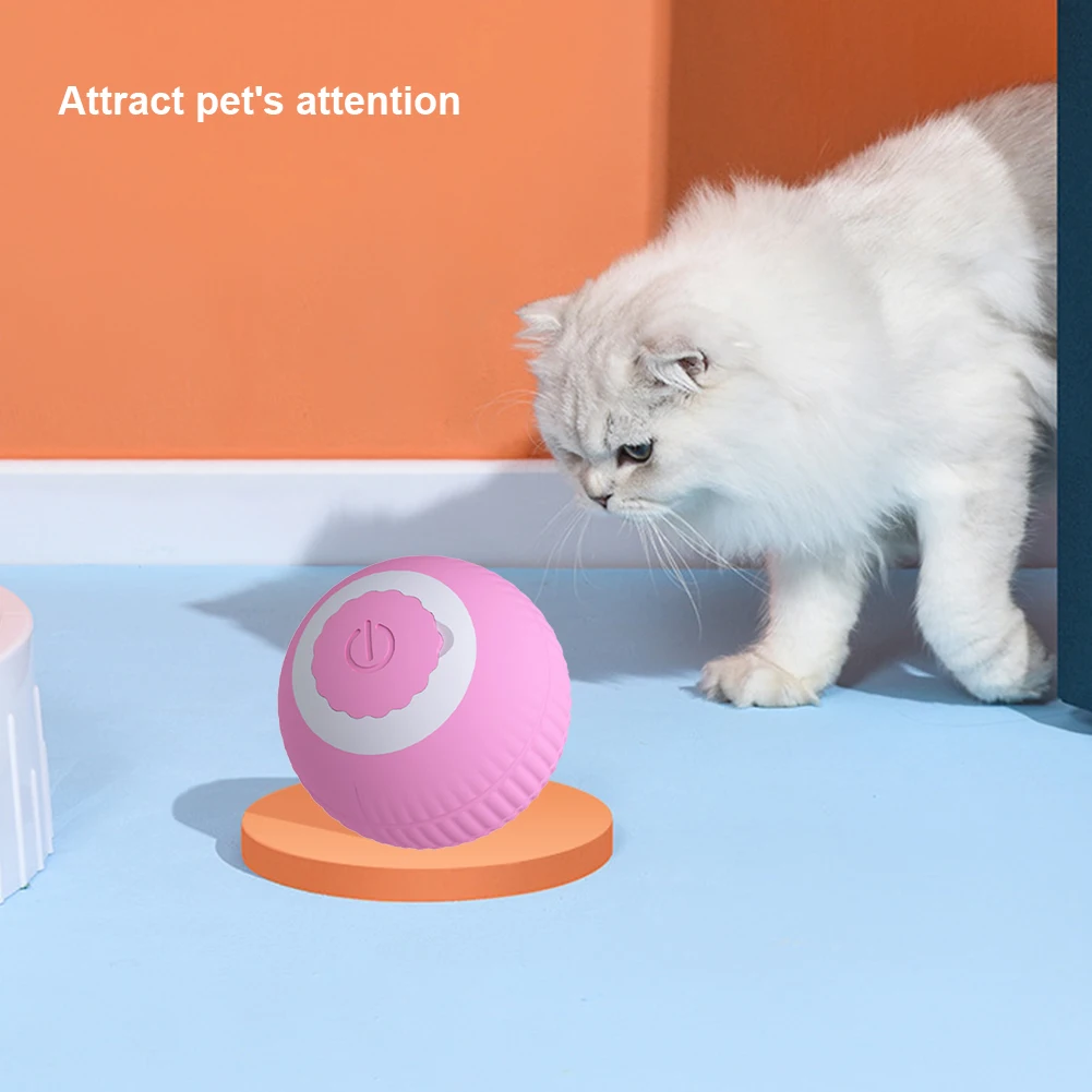 Elektrische Katzen ball Spielzeug USB wiederauf ladbare intelligente interaktive Katzen spielzeug intelligente rollende Spielzeug ball für Kätzchen Hund spielen