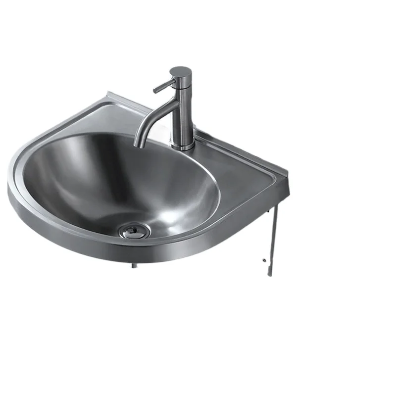 

Умывальник из нержавеющей стали 304, маленькая квартира, ванная комната, умывальник для лица, бытовой балкон, настенная простая раковина