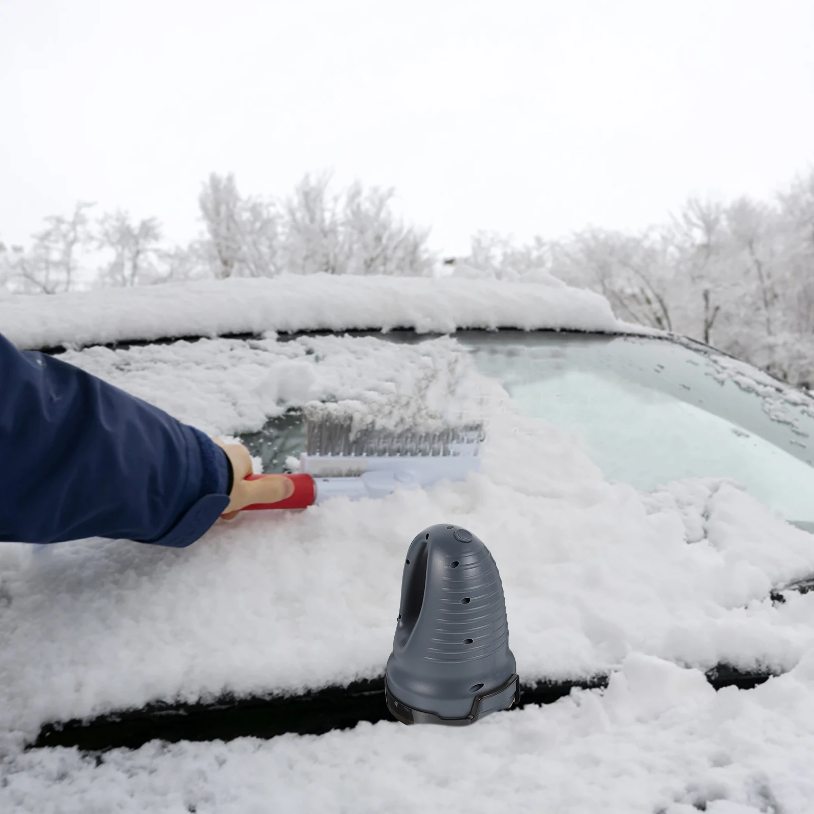 

Car Scraper Electronic ABS Compact Easy Storage Remove Snow Frost Ice Windshield Cleaning Tool Vehicle Supply Outdoor Toy Home