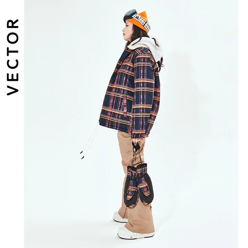 VECTOR Men Women Ski Pants Jacket Reversible Jacket Winter Warm Windproof Waterproof Outdoor Sports Snowboard Skiing