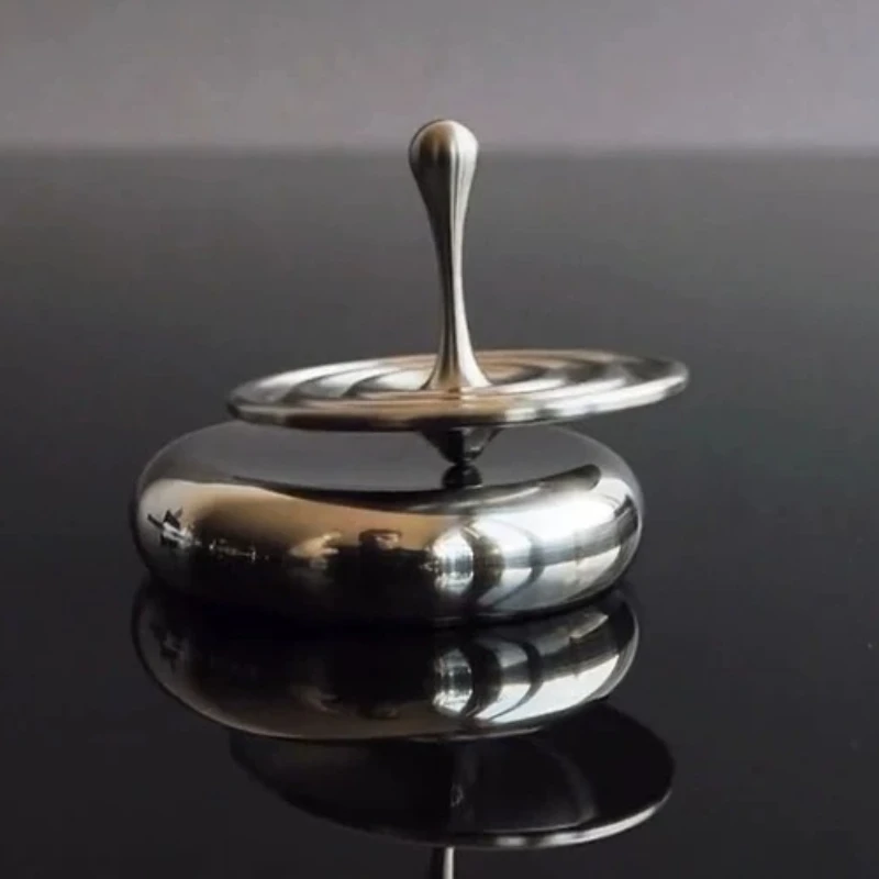 Stainless Steel Fidget Toy Office Desktop Stress Relief Gyro Toys Relief Water Drop Spinning Top Anti Stress Toy for Adults