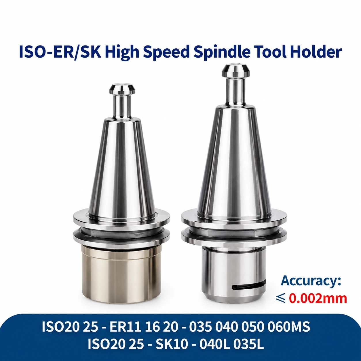 Precision 0.002mm ISO20 ISO25 ER11 ER16 ER20 SK10 Collet Chuck Tool Holder for High Speed CNC Engraving Machine Spindle
