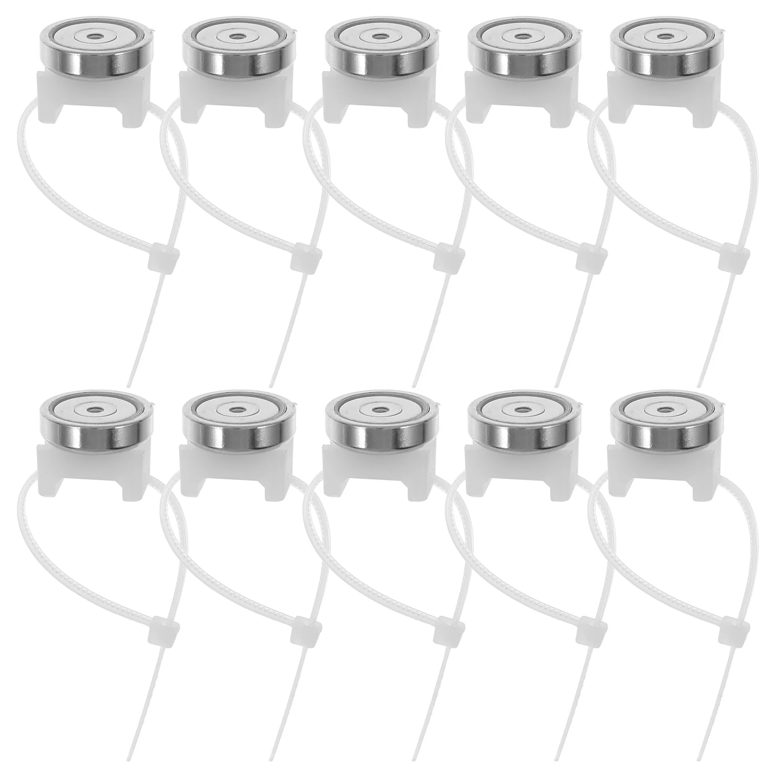 10 Pcs Harness Suction Cup Hook Magnetic Cable Holder Neodymium Nylon Base with Ties