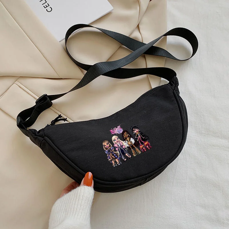 Bratzs Cartoon Girls Handbag Women Shoulder Bags Leather PU Crossbody Bag for Women Bag Female Anime Crossbody Fashion Purse Bag