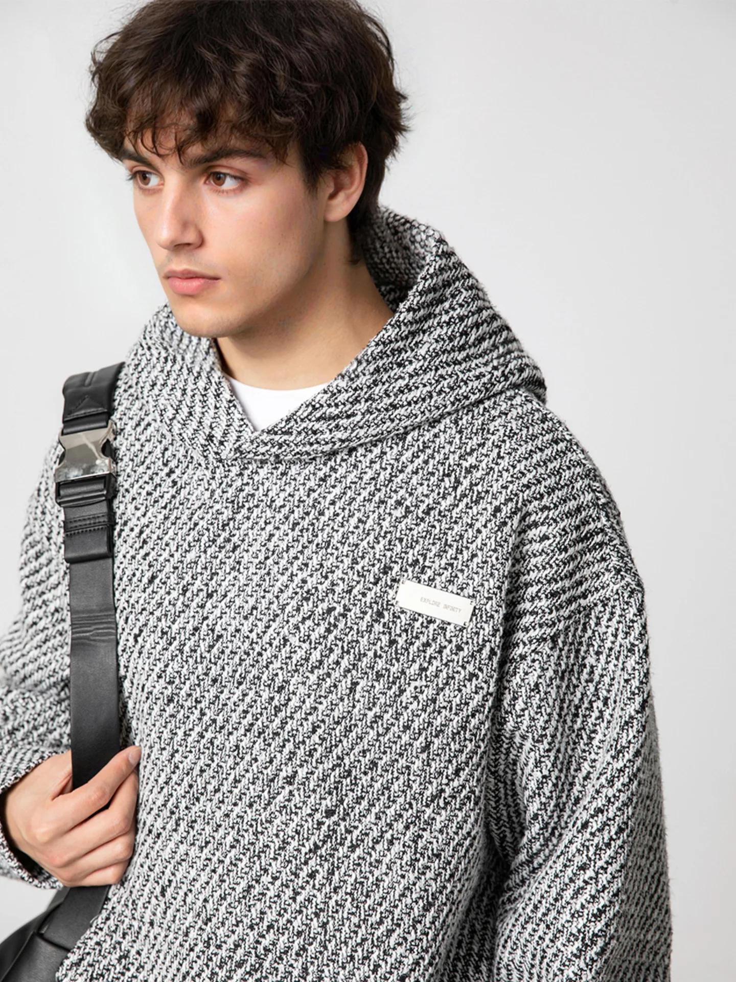 

Heavyweight Worsted Light Luxury Hooded Sweatshirt Women Men's Autumn Woven Jacket Thickened Top Soft