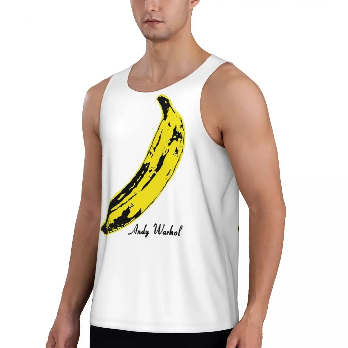 Quick Dry Andy Warhol Sunset Cat Cattle Banana Gym Tank Muscle Sleeveless Shirt Bodybuilding Breathable Vest