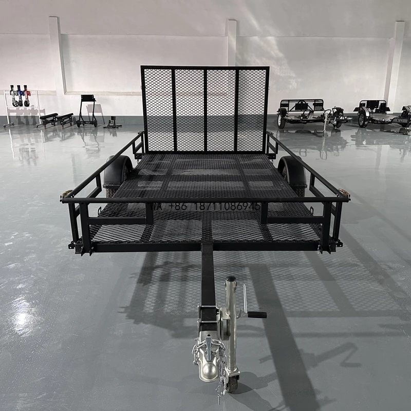 ATV Flat Bed Utility Trailer Heavy Duty Off Road Multi-Purpose Hauler