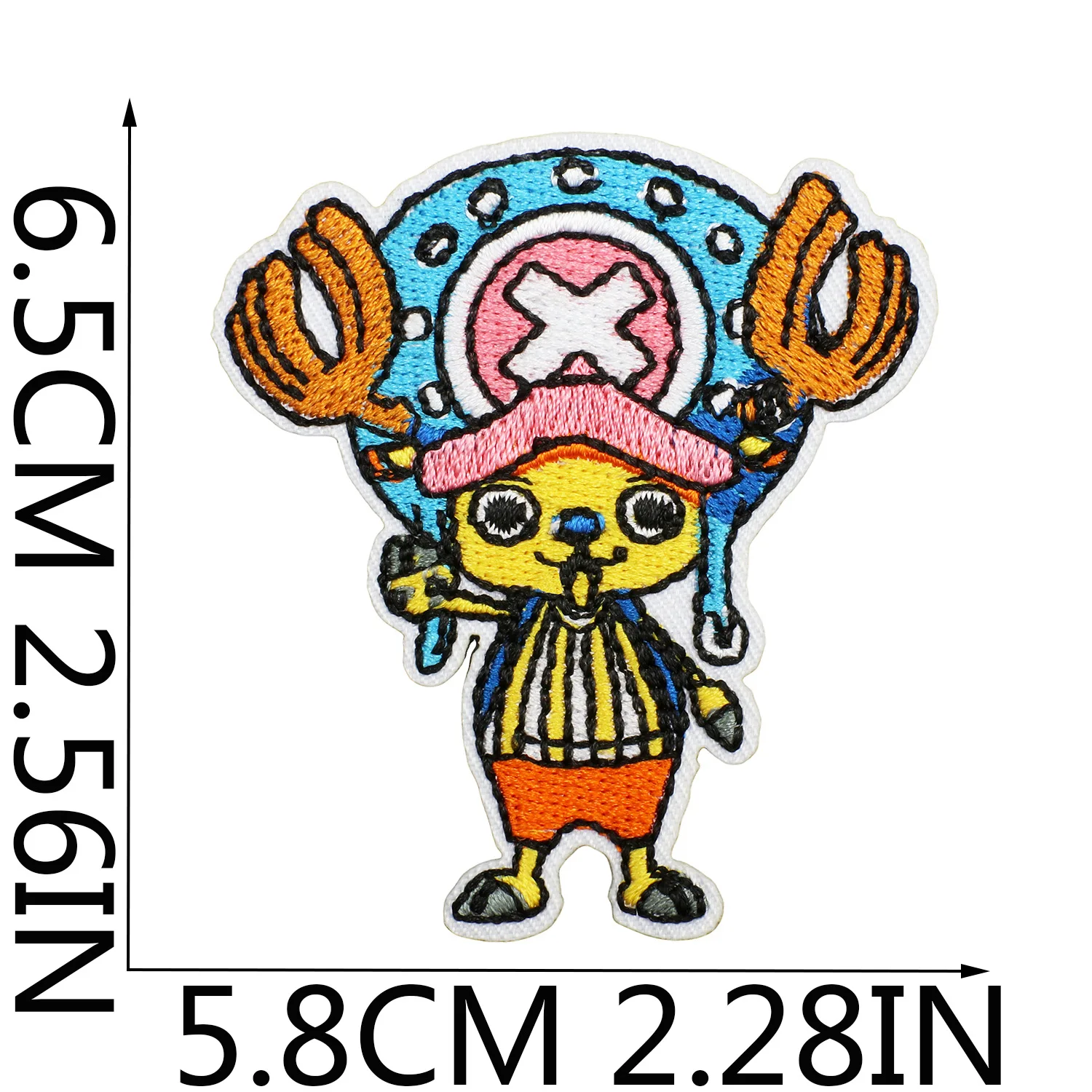 Neue One Piece Stickerei-Aufnäher Kawaii Anime-Figur Luffy für Kleidung Aufkleber für Jacke Cartoon-Dekor Hosen Tasche Kleidung Patch – Detail 20