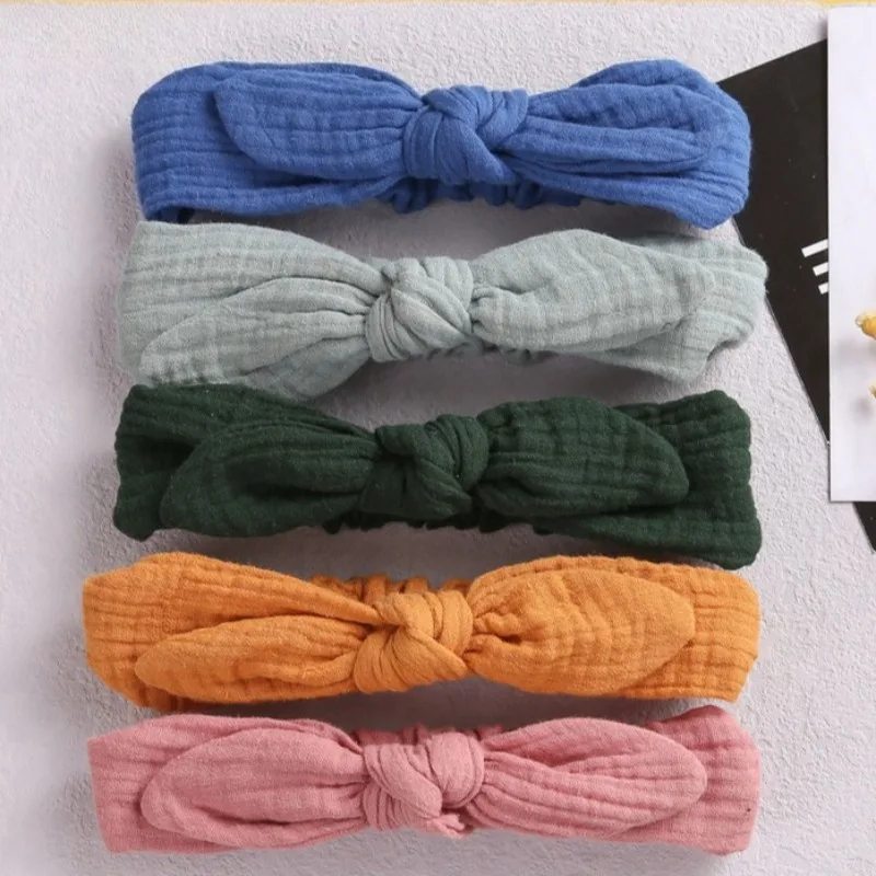 

Baby Hair Bands Set Soft Cotton Headbands for Girls Toddler Knot Hair Accessories with Rabbit Ears