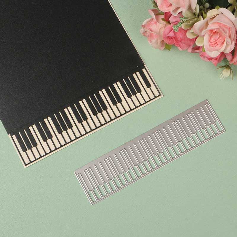 DUOFEN METAL CUTTING DIES music piano key stencil DIY Scrapbook Paper Album 2023 new