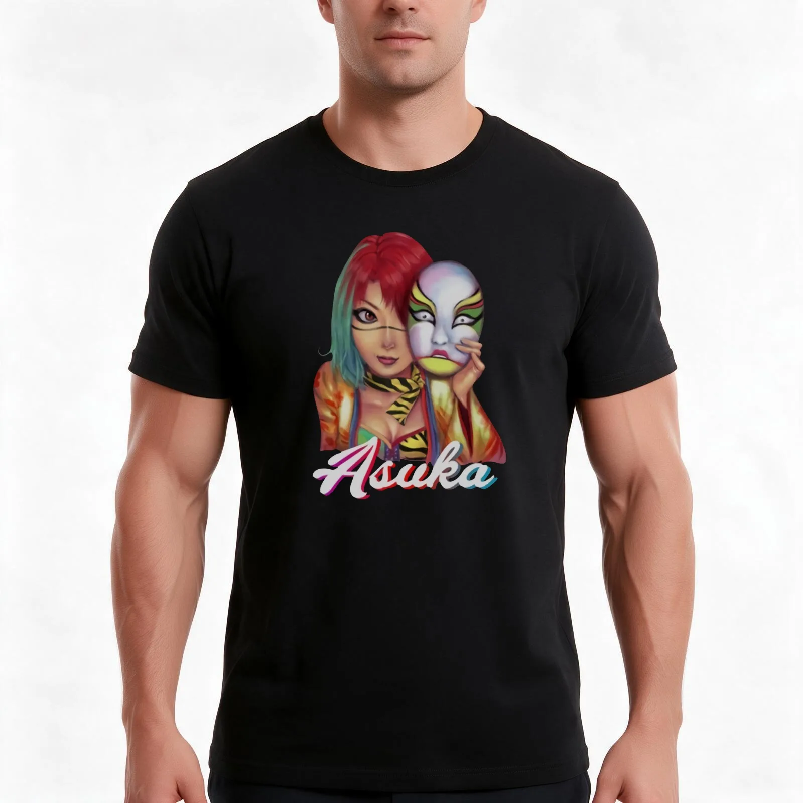Asuka No One is Ready T-Shirt, Summer Casual Cotton Tee, Oversized Streetwear Tops, Vintage Graphic Print, Unisex Men Women